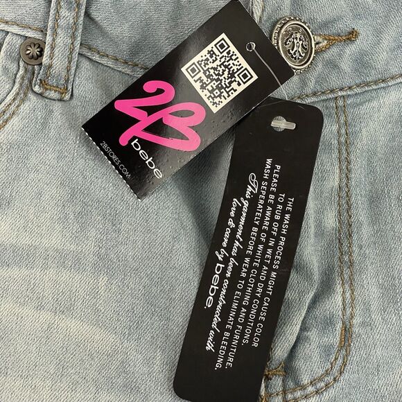 Bebe Skinny Jeans Womens Size 30 Blue Mid Rise Stretch Light Wash Denim NEW - Picture 9 of 14